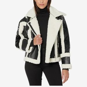 NVLT faux shearling bomber jacket